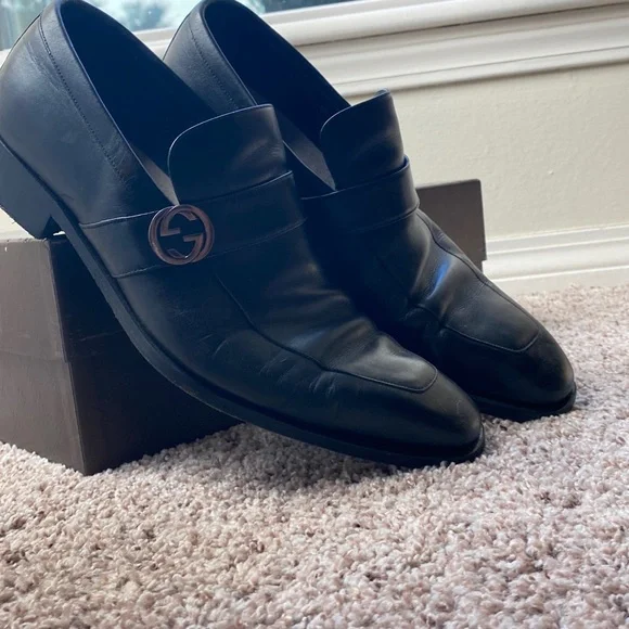 Black Gucci loafers, size 44, Gucci Black Leather Horsebit Loafers Size 44 Gucci | TLC US main image 4